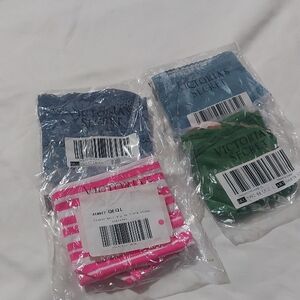 Victoria's Secret/Pink Striped and Solid Panty - Pink, Blue, Green, Floral Sz L